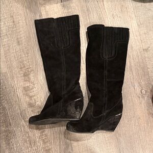 Luxury rebel boots as new size 6.5 Black Suede Knee-High Boots